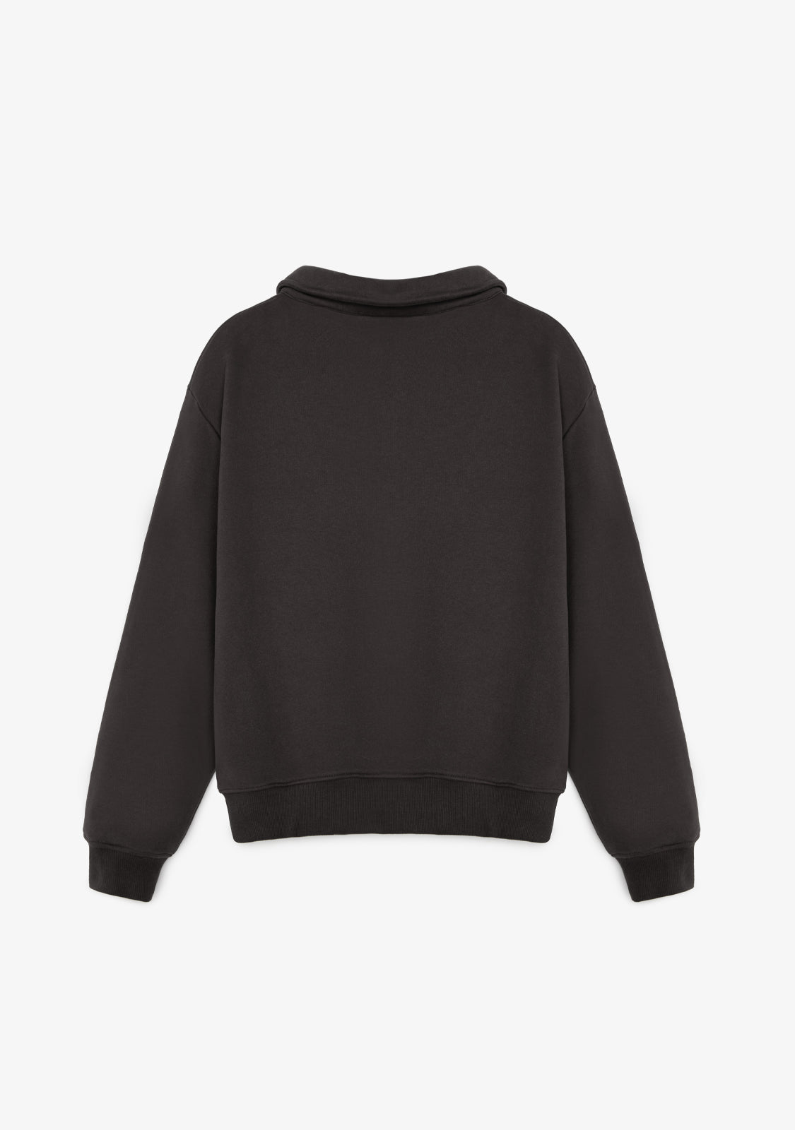 Cropped Polo Sweatshirt Anthracite
