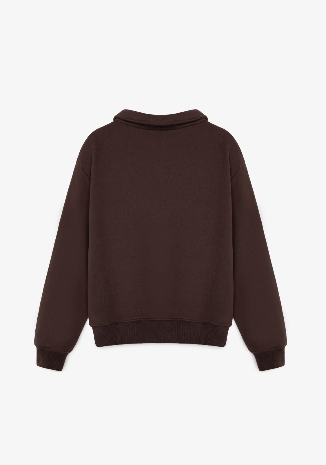 Cropped Polo Sweatshirt Brown