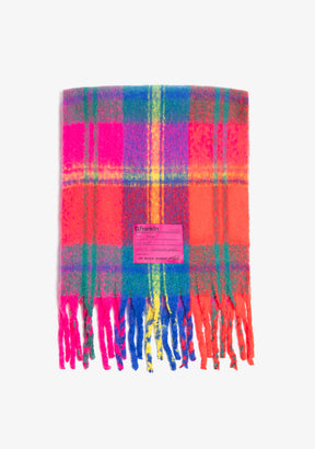 Nordic Basic Plaid Scarf Pink / Blue