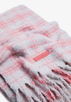 Nordic Bomb Plaid Scarf Grey