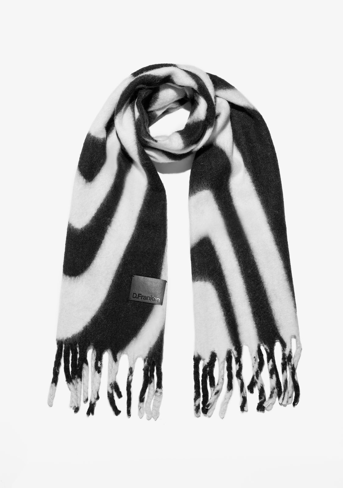 Nordic Zebra Scarf Black