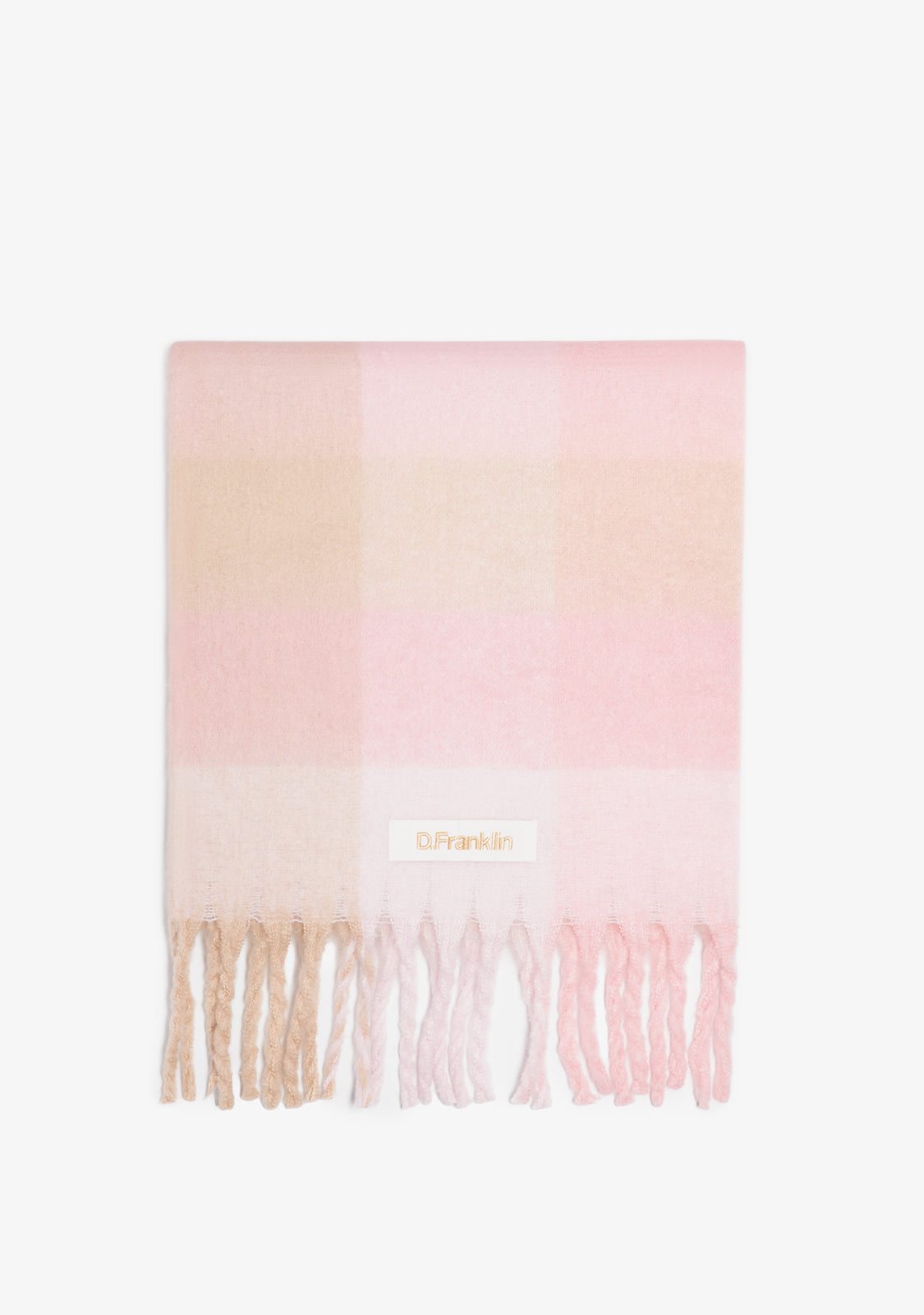 Nordic Check Pink Scarf