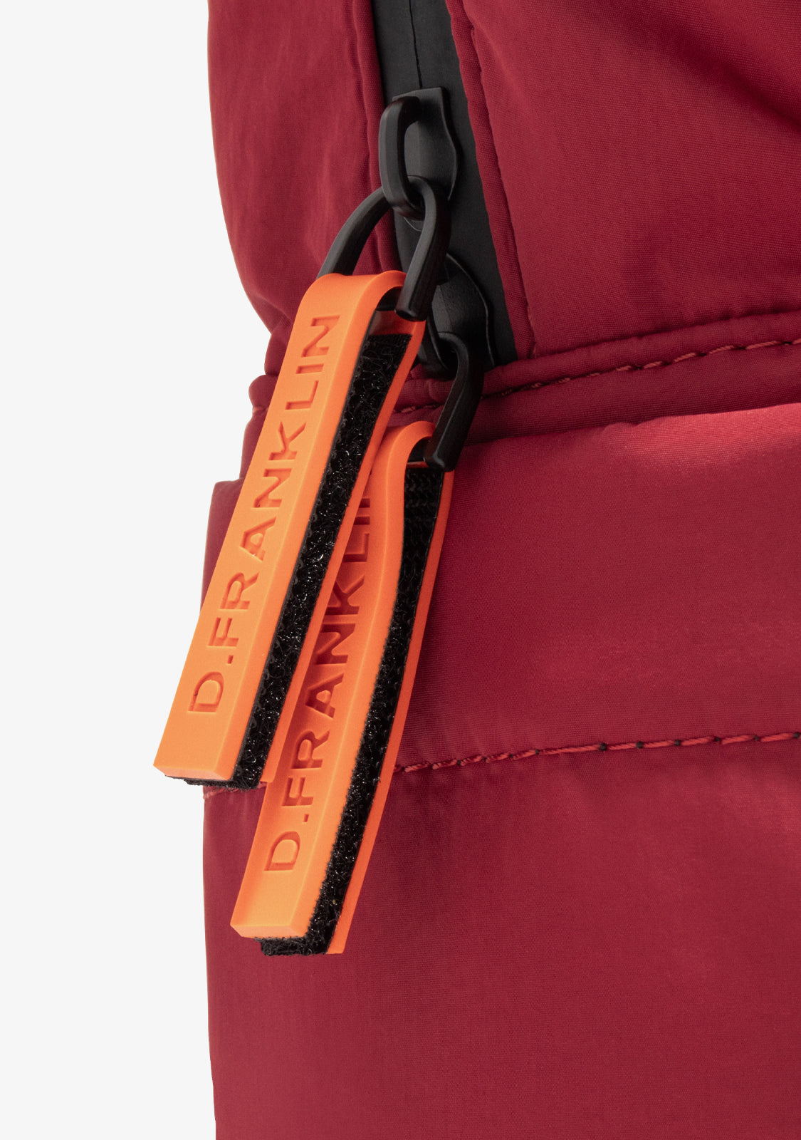 Multi-Pocket Nylon Backpack Red + Custom Set Orange