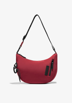 Round Nylon Crossbody Bag Red + Custom Set Lime