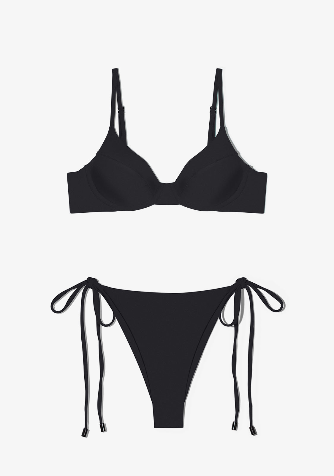 Masha Top + Lilo Bottom Black Bikini