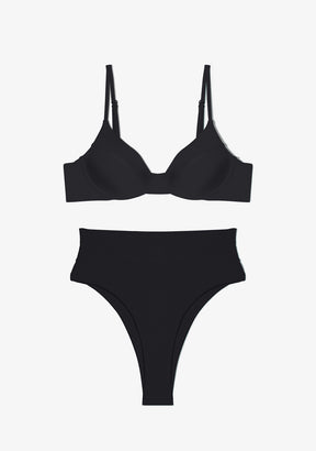 Masha Top + Kalea Bottom Black Bikini