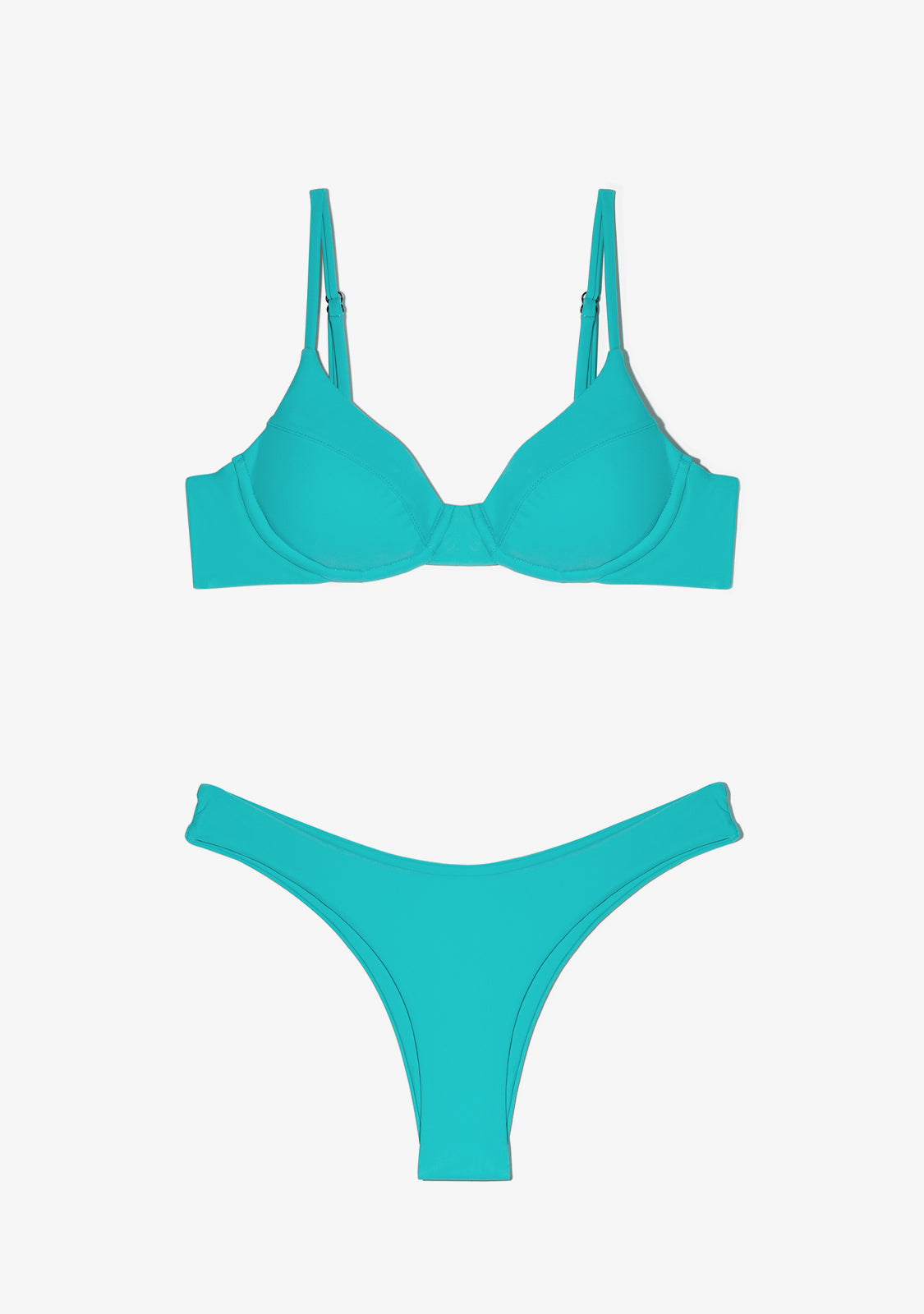 Masha Top + Ava Bottom Aqua Blue Bikini