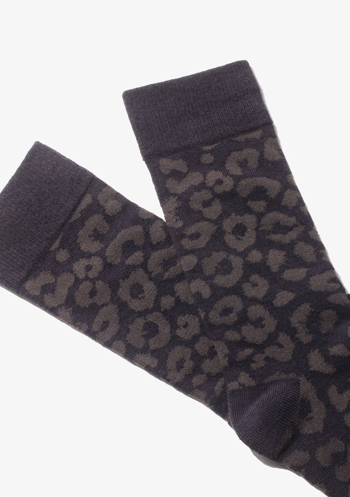Leopard Socks Anthracite
