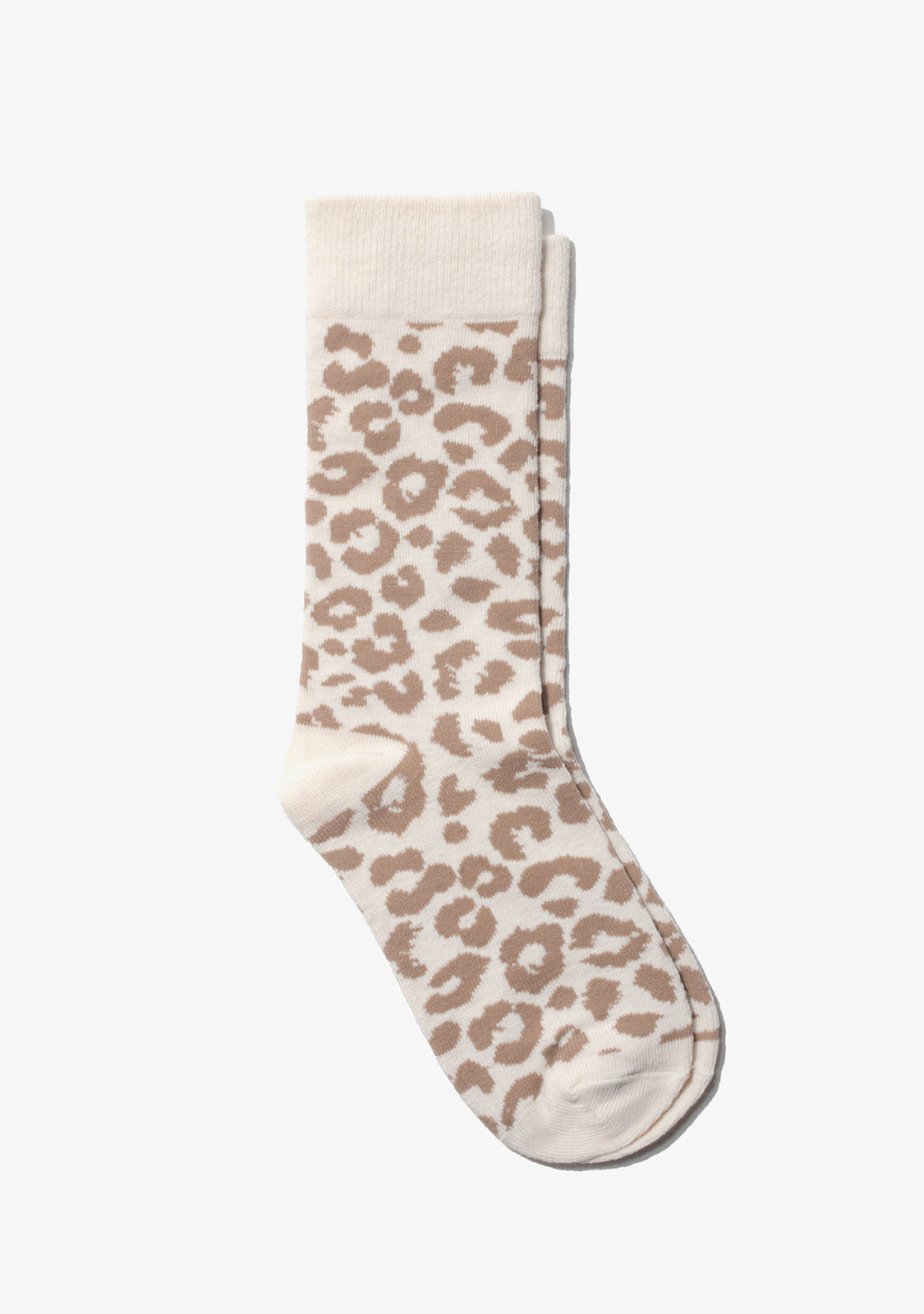 Leopard Socks Beige