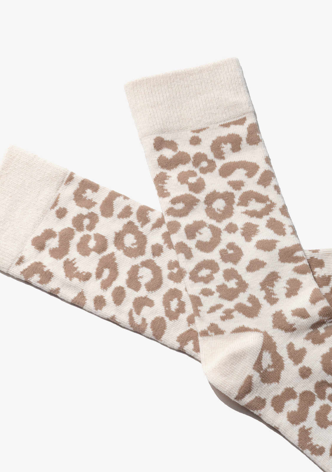 Leopard Socks Beige