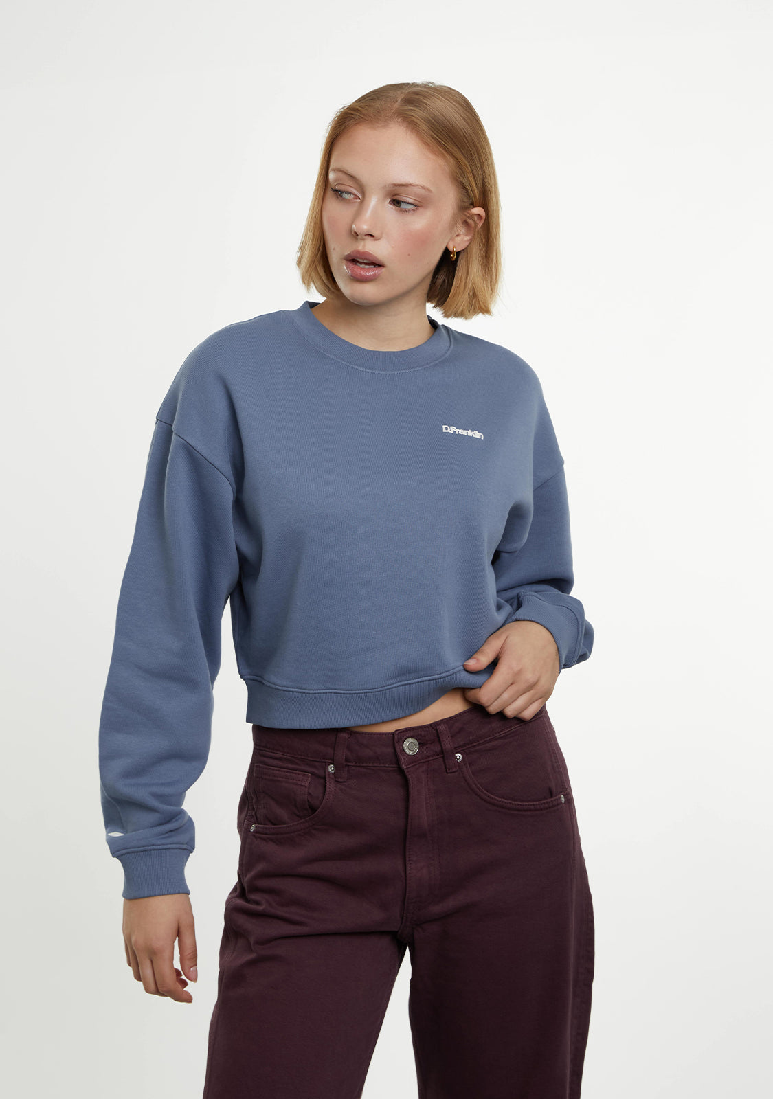 Eternity Crop Sweatshirt Blue