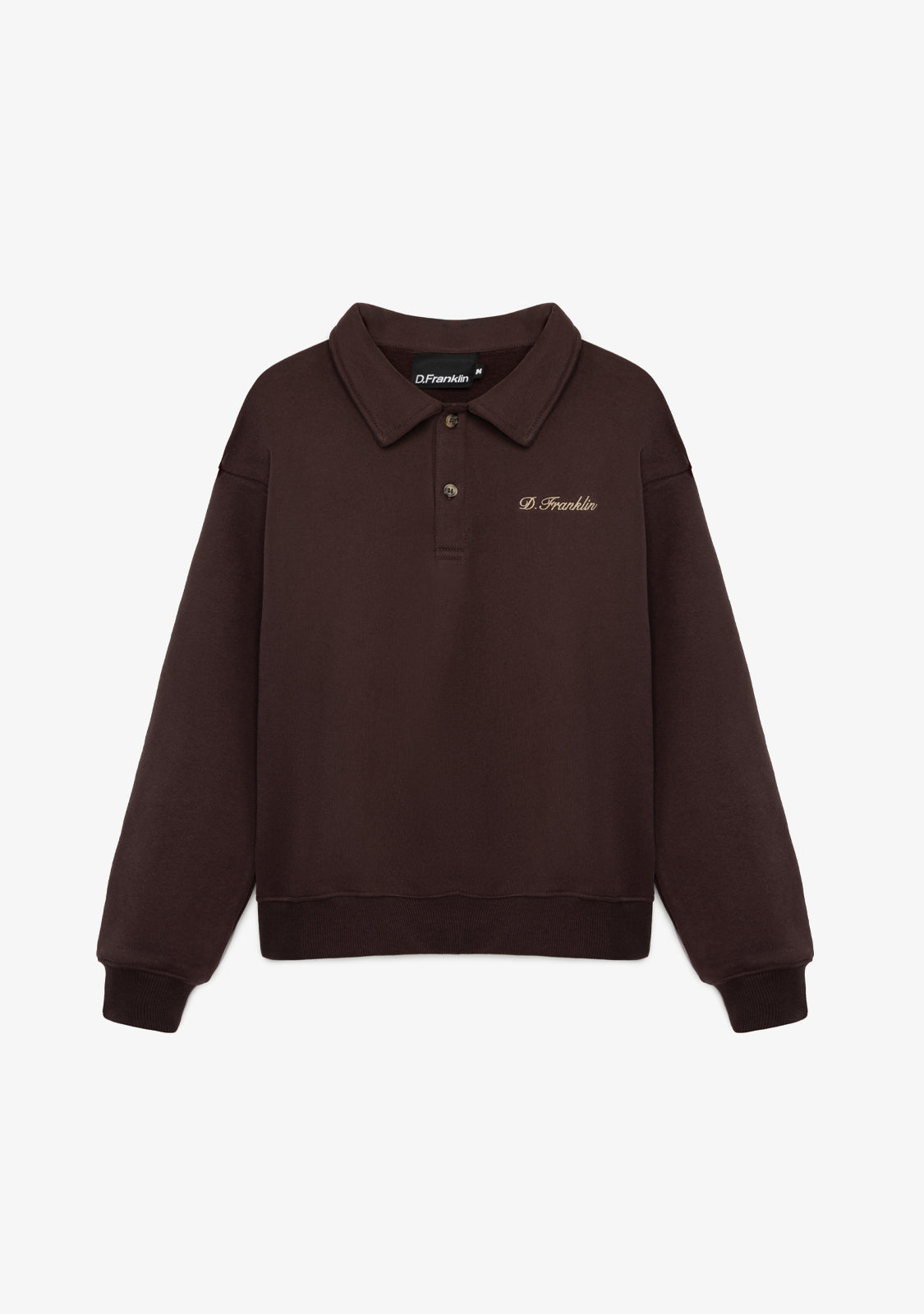 Cropped Polo Sweatshirt Brown
