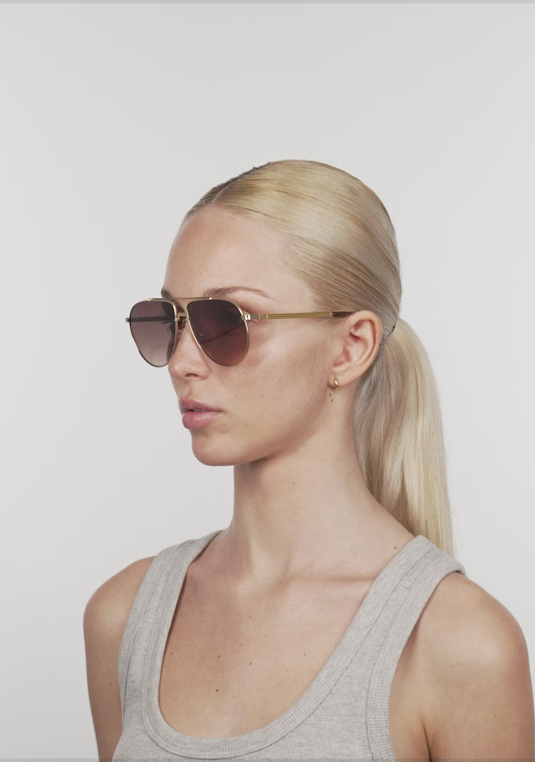Cargar video: Aviator LX Gold / Brown