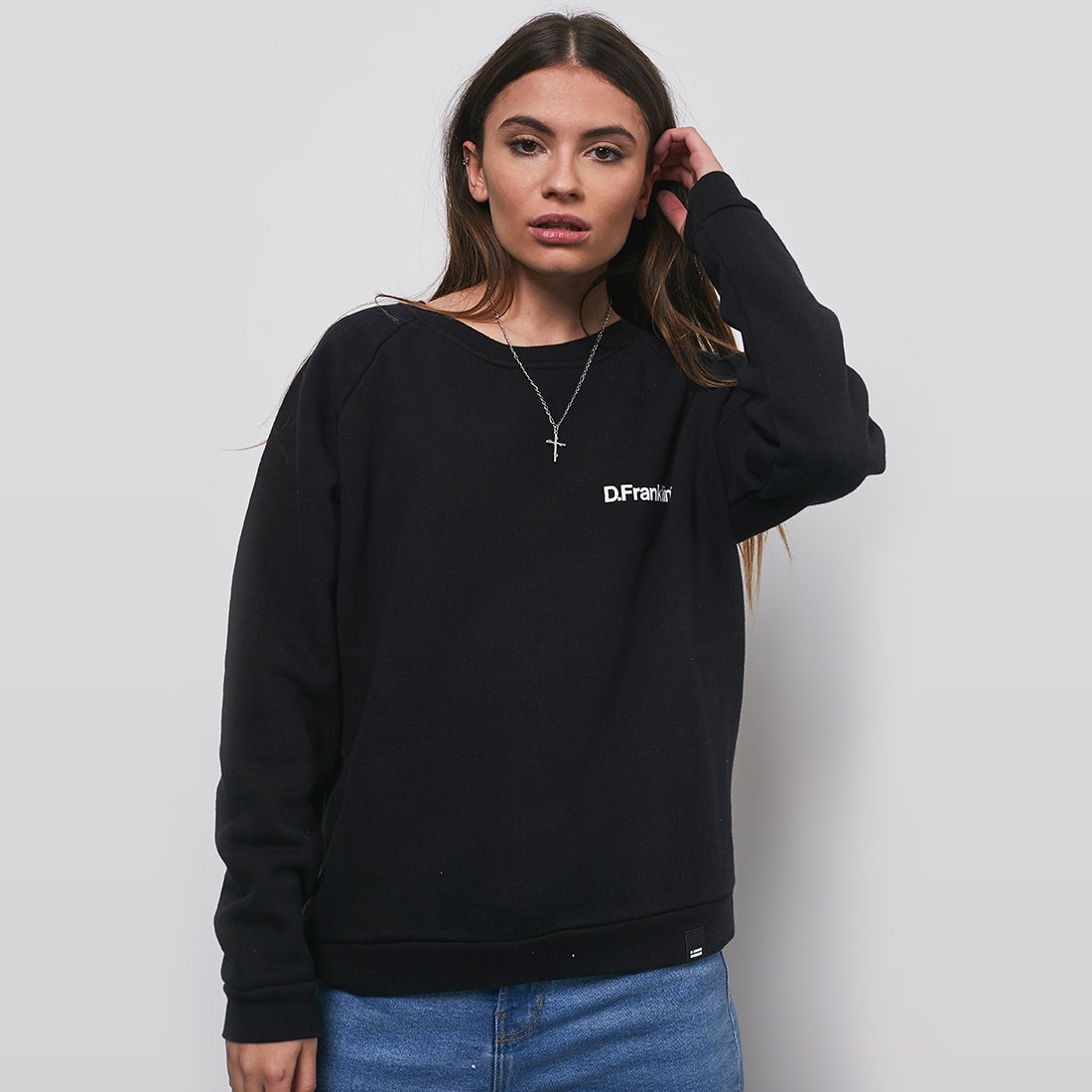 Sweatshirt D.Franklin White / Black