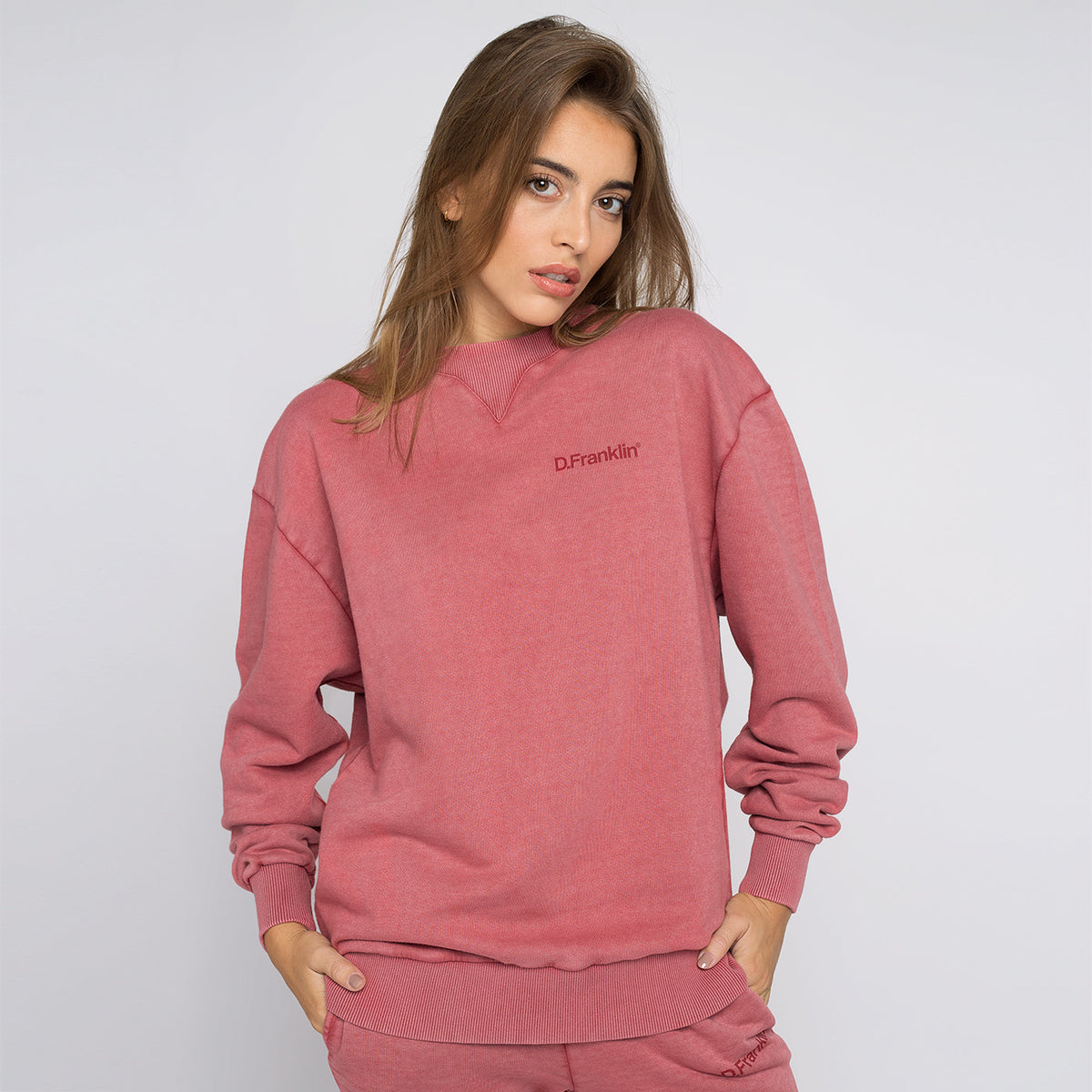 Sweatshirt Oversized Basic Bordeaux