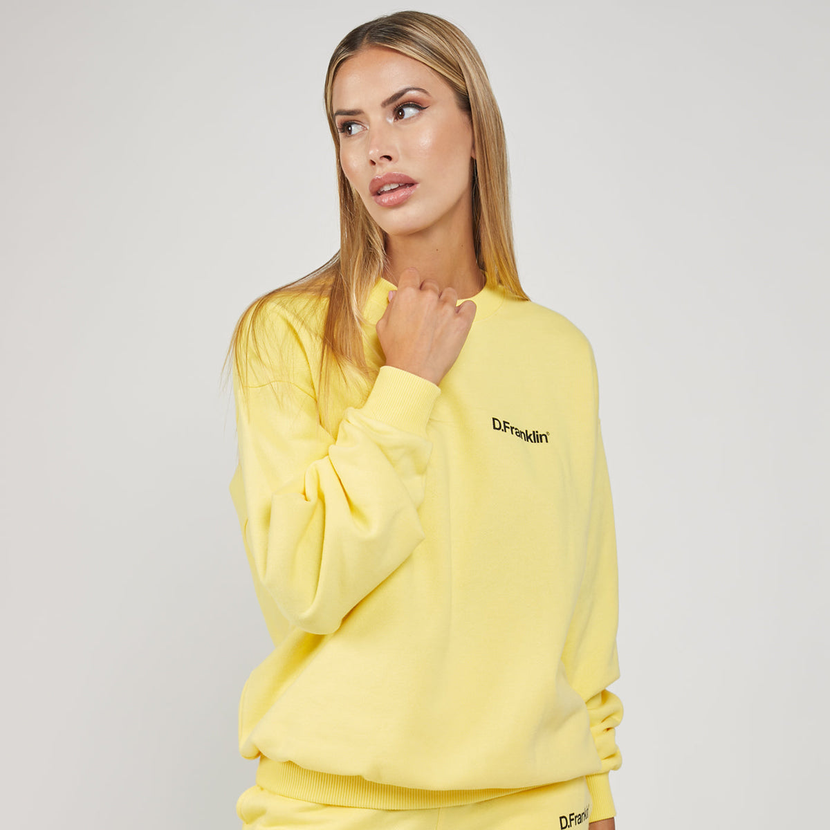 Sweatshirt Oversized Basic Yellow