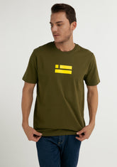 Flag T-Shirt Khaki / Lime