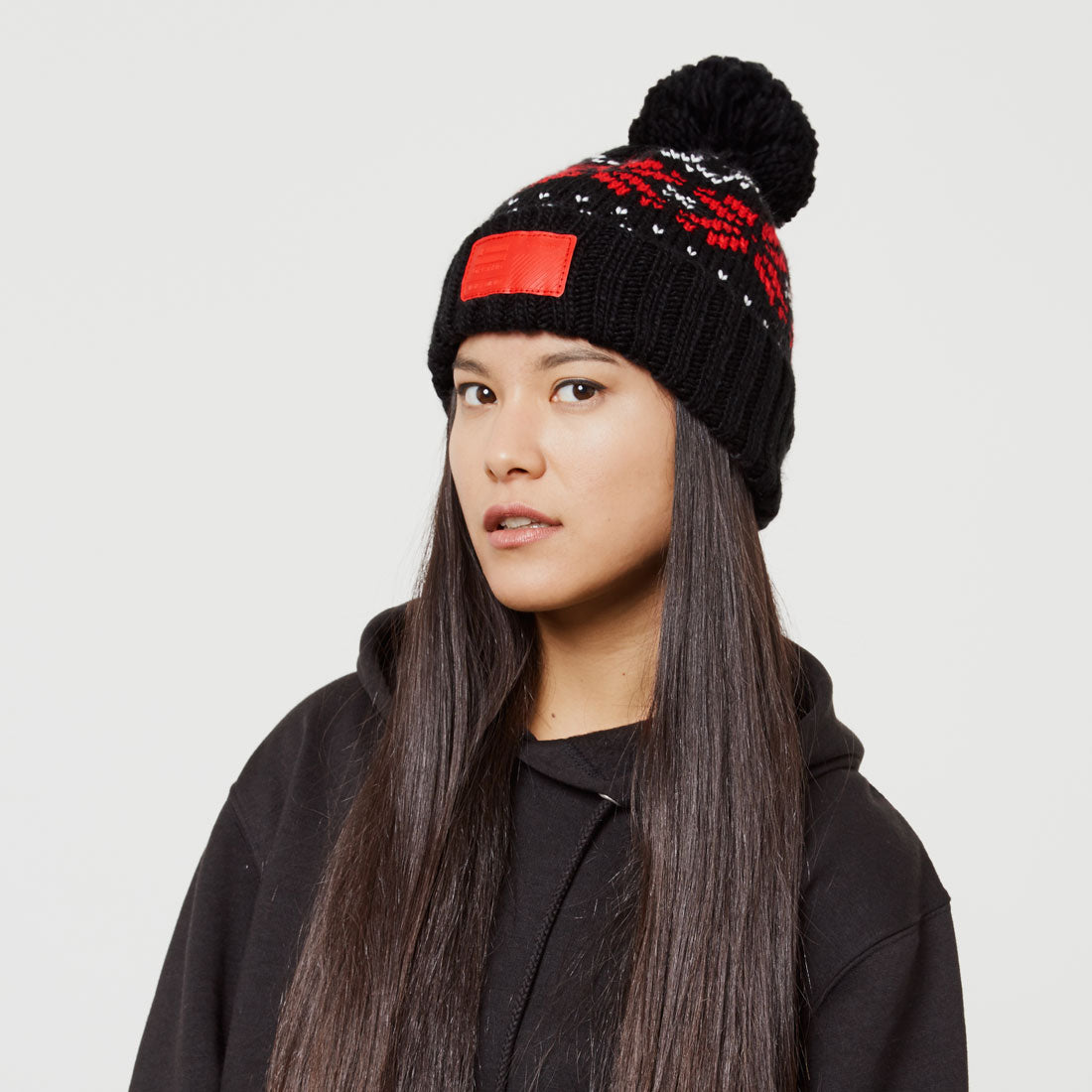 Sierra Black / Red Beanie