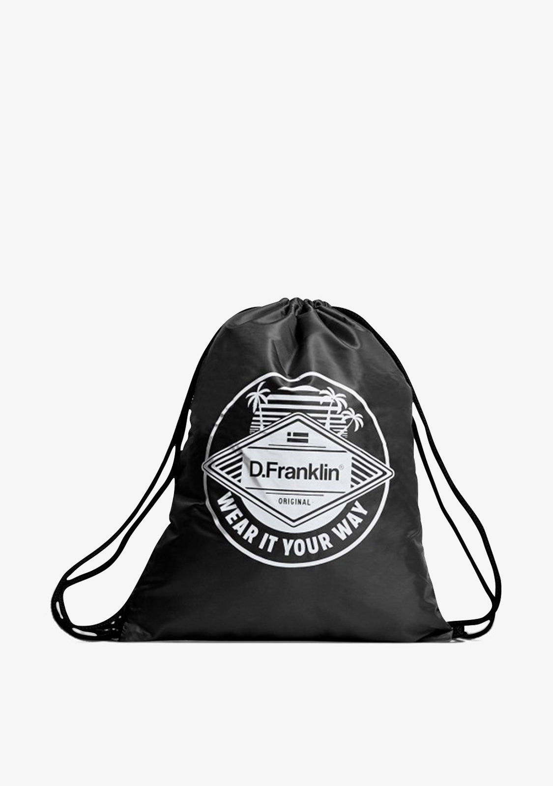 Groovy Drawstring Bag Black