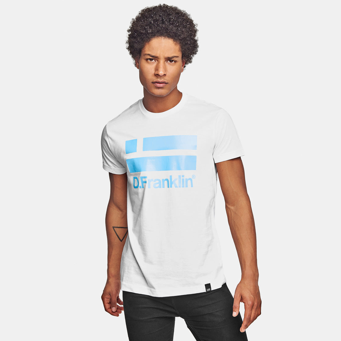 White Baby Blue Tee