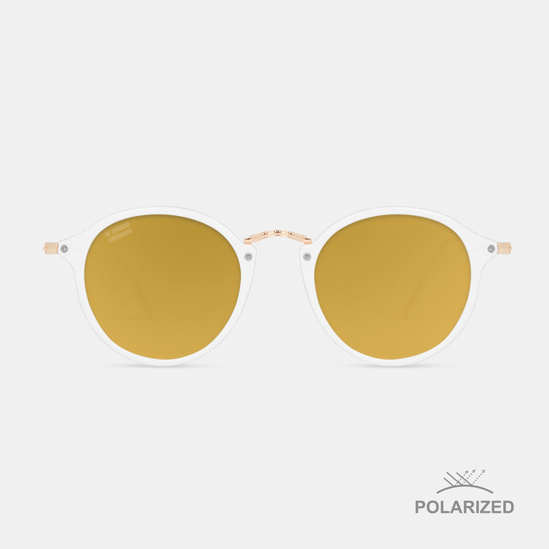 Roller Shiny White / Golden Brown Polarized