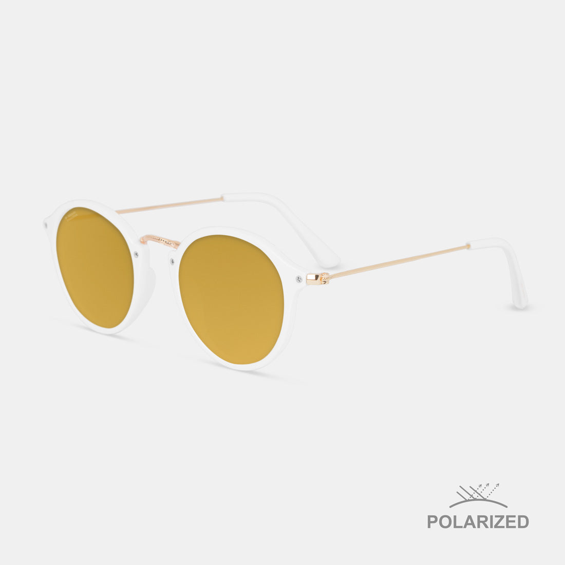 Roller Shiny White / Golden Brown Polarized