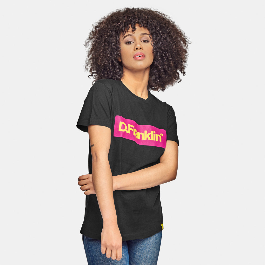 Pink / Yellow Rec Black Tee