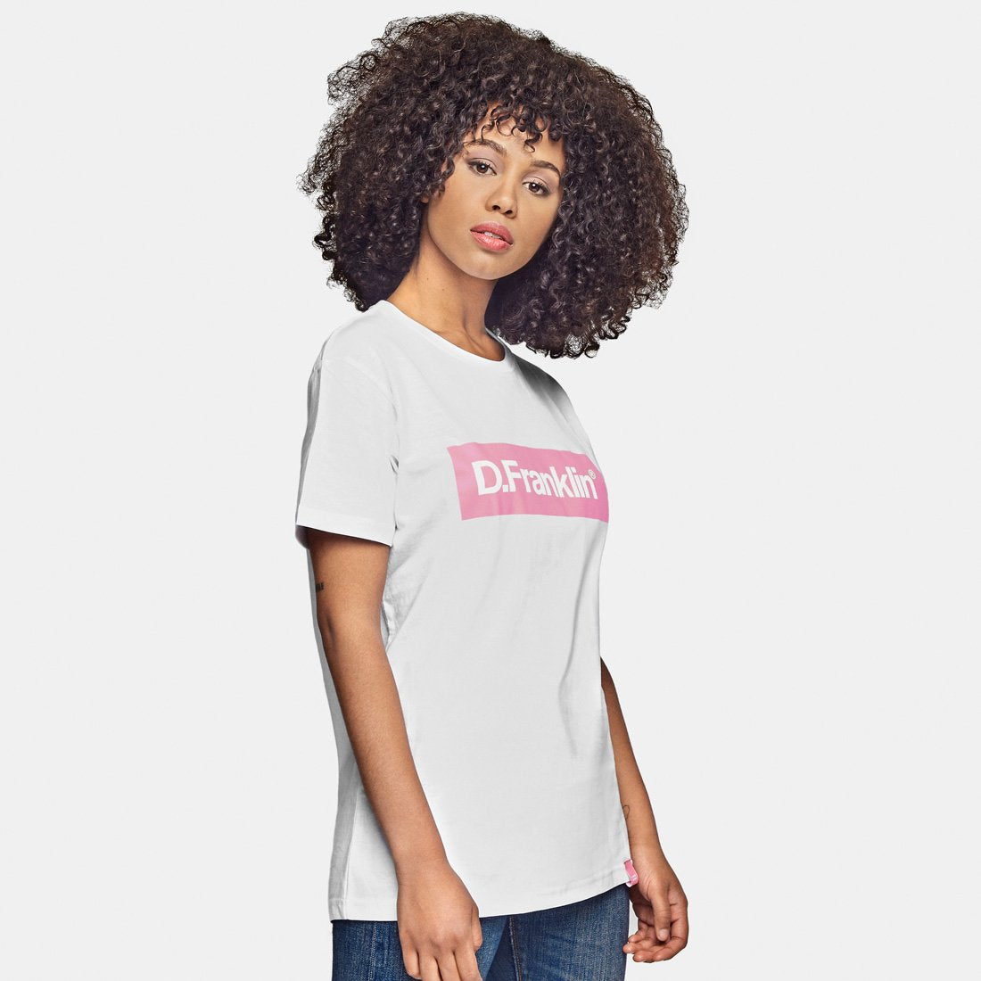 Pink / White Rec White Tee